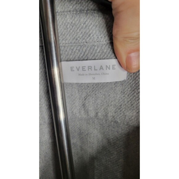 Everlane Men’s Brushed Cotton Twill Overshirt – Gray – Size M - Picture 2 of 6